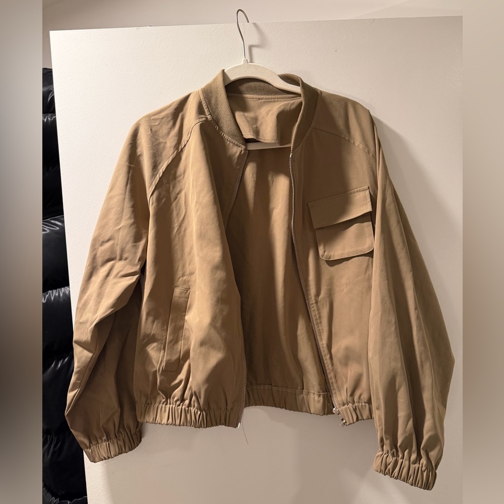 SHEIN Tan Bomber Jacket